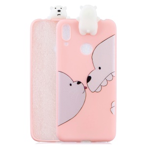 Case Huawei Y7 2019 / Pre-order * 3D เคสน่ารักตุ๊กตารูปแบบการพิมพ์เคส TPU *