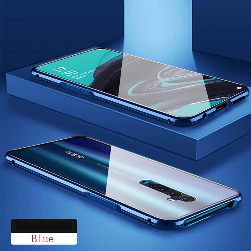 Case OPPO Reno 2 # พรีออเดอร์ * เคสอลูมิเนียมโลหะแม่เหล็ก 360 + สองด้านกระจกนิรภัย *
