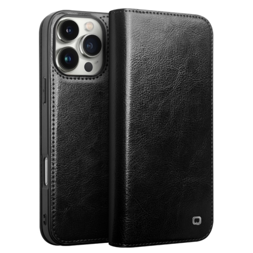 Case iPhone 16 Pro # Pre-order * เคสโทรศัพท์หนังแท้คลาสสิก QIALINO *