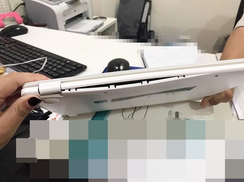 ภาพเปรียบเทียบแบตเตอรี่ปกติและแบตเตอรี่บวม