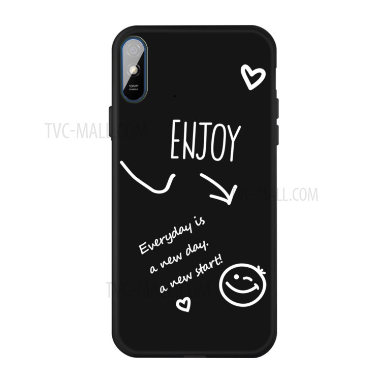 Case Xiaomi Redmi 9A / Pre-order * เคสพิมพ์ลวดลายรอยยิ้ม Matte TPU Soft TPU สามารถบิดได้อย่างอิสระโดยไม่แตก *