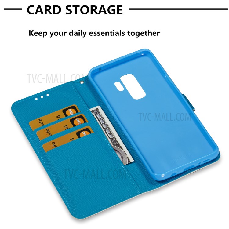Case Samsung Galaxy S9 Plus / Pre-Order * เคสพิมพ์ลายรูปแบบสดใสดูทันสมัย สไตล์กระเป๋า: 3 ช่องเสียบการ์ด + กระเป๋าเงินสด 1 *