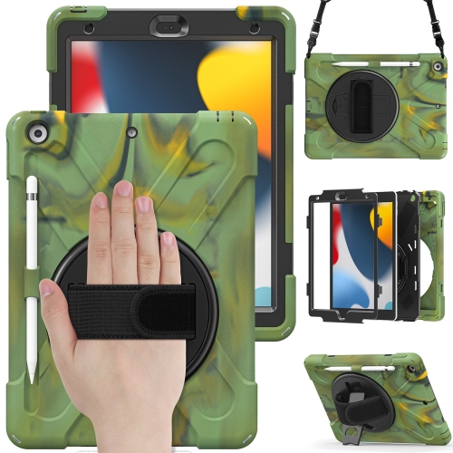 Case Apple iPad 10.2 2021/2020/2019 # Pre-Order * ซิลิโคน + เคส PC พร้อมตัวยึดและสายคล้องไหล่ *