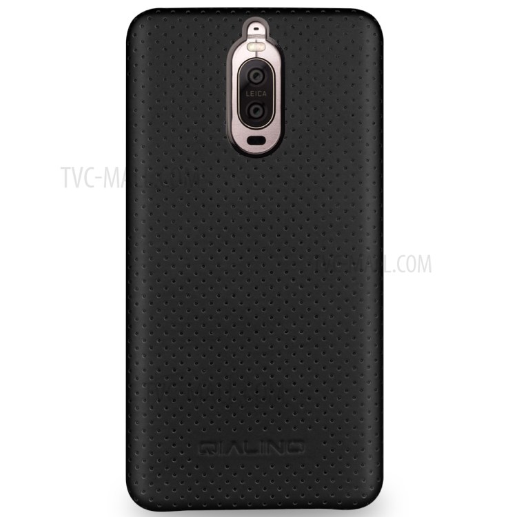 Case Huawei Mate 9 Pro / Pre-order * QIALINO หลุมตาข่ายหนังวัวแท้ *