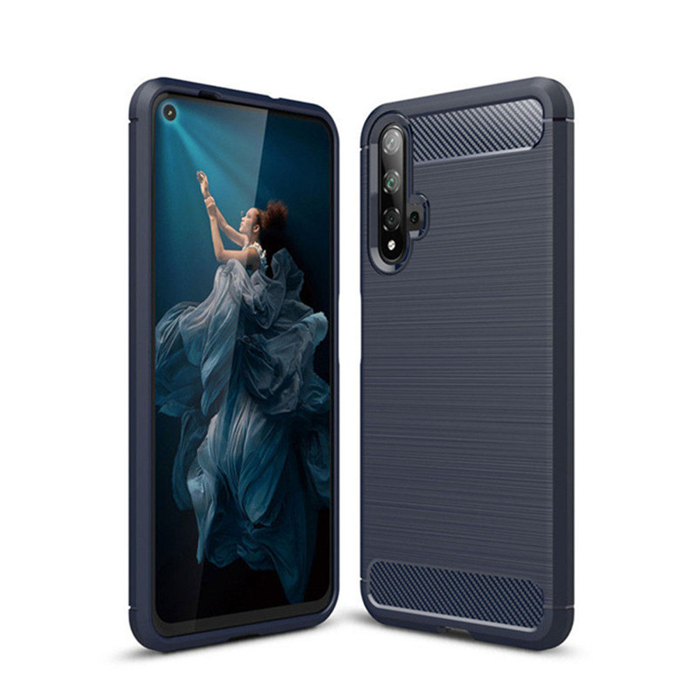 Case Huawei Nova 5T / Pre-order * พื้นผิวคาร์บอนไฟเบอร์ ทำจากวัสดุ TPU คุณภาพสูงปลอดสารพิษและทนทาน *