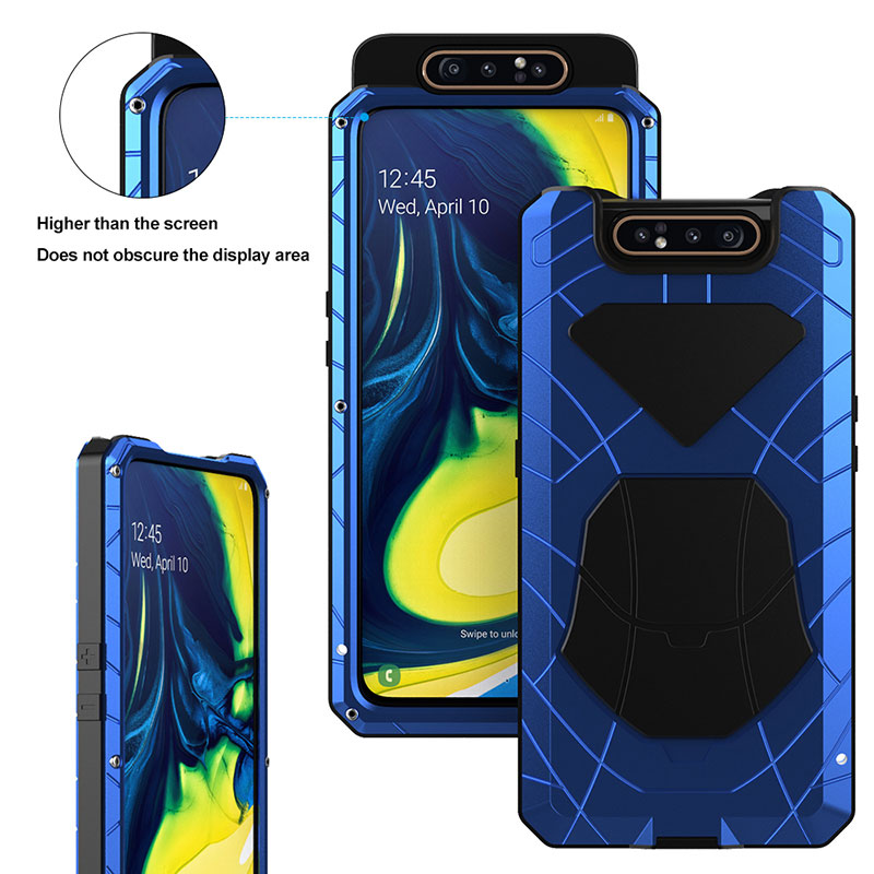 Case Samsung Galaxy A80, A90 / Pre-Order * เคสอลูมิเนียมโลหะ + กระจกหน้าจอฝาครอบป้องกันหนักคุ้มครอง *