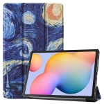 Case Samsung Galaxy Tab S6 Lite / Pre-Order * เคสพิมพ์ลายซองหนัง 3- พับยืน หนัง PU ด้านหน้า, หลังพลาสติกเคสที่มีผิวหนัง *