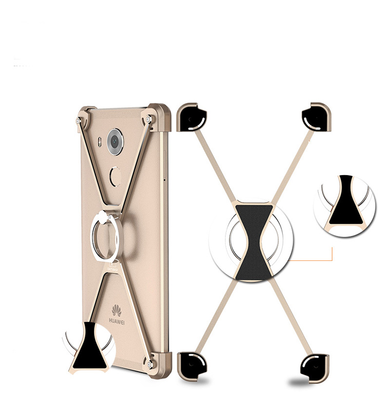 Case Huawei Mate 8 / Pre-order * OATSBASF โครงโลหะรูปตัววีโลหะเงิน +แหวน *