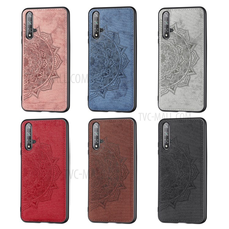 Case Huawei Nova 5T / Pre-order * เคสพิมพ์ Mandala ดอกไม้ PC + TPU + ผ้า *
