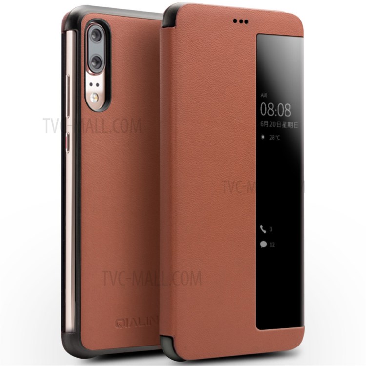 Case Huawei P20 / Pre-order * QIALINO เคส Smart หนังวัวแท้คุณภาพเยี่ยม *