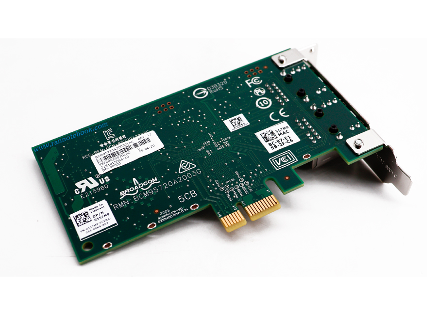 Dell Lan Card 2 port Broadcom 5720 DP 1Gb Low Profile,Lan Card Dell Server แท้ ลดราคาพิเศษ