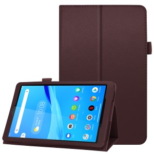 Case Lenovo Tab M8 /Tab M8 (2nd Gen) / Pre-Order * เคสหนังเนื้อลิ้นจี่โครงสร้างทนทาน การออกแบบสองพับสำหรับขาตั้งดูที่มั่นคง *