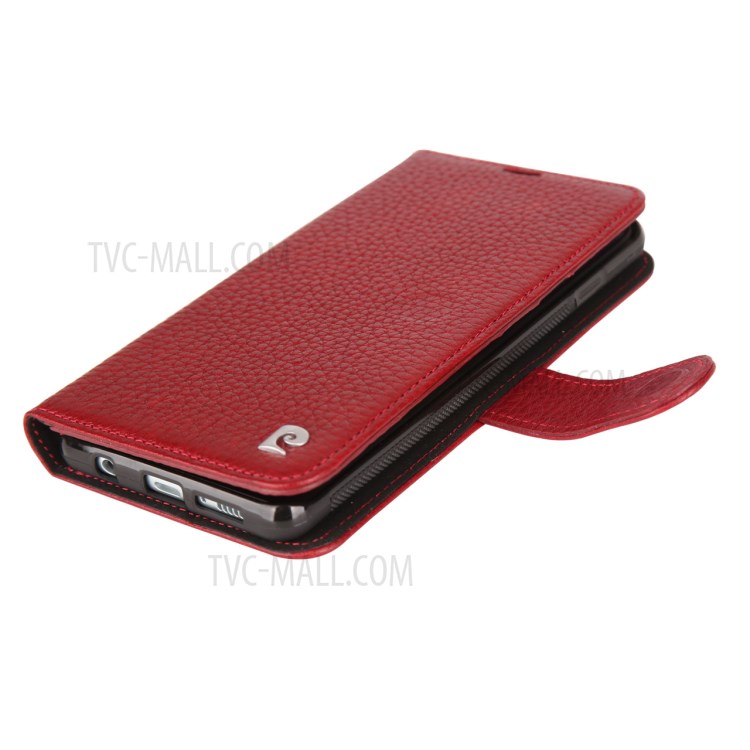 Case Samsung Galaxy S10 / Pre-Order * Pierre Cardin ผิวลิ้นจี่หนังวัวแท้กระเป๋าโทรศัพท์ฝาครอบพร้อมขาตั้ง *