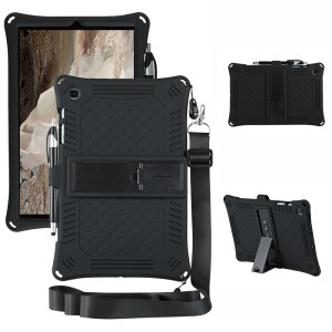 Case Samsung Galaxy Tab S6 Lite / Pre-Order * เคสป้องกันซิลิโคน PC Kickstand พร้อมสายคล้องไหล่และช่องเสียบปากกา *