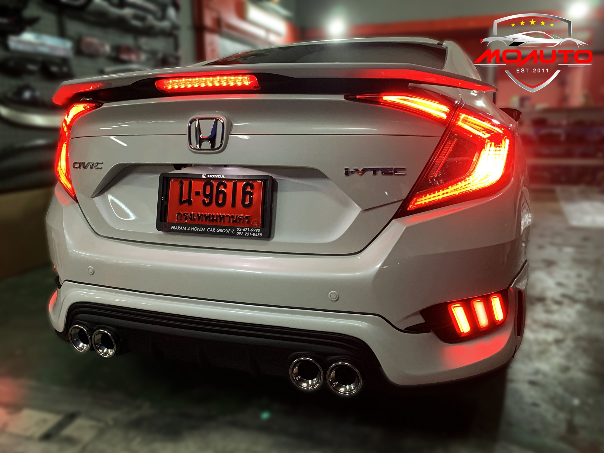 ไฟเบรคกันชนท้าย Mustang Style Civic FC 2016-2021