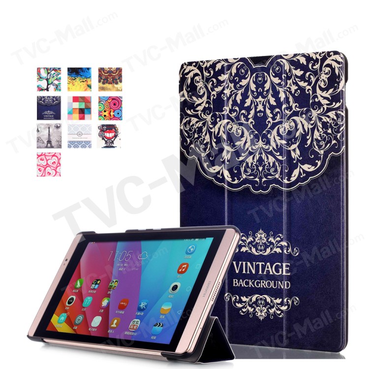 Case Huawei MediaPad M2 8.0 / Pre-order * เคสหนัง PU พิมพ์ลาย ปกอัจฉริยะ 3-พับ *