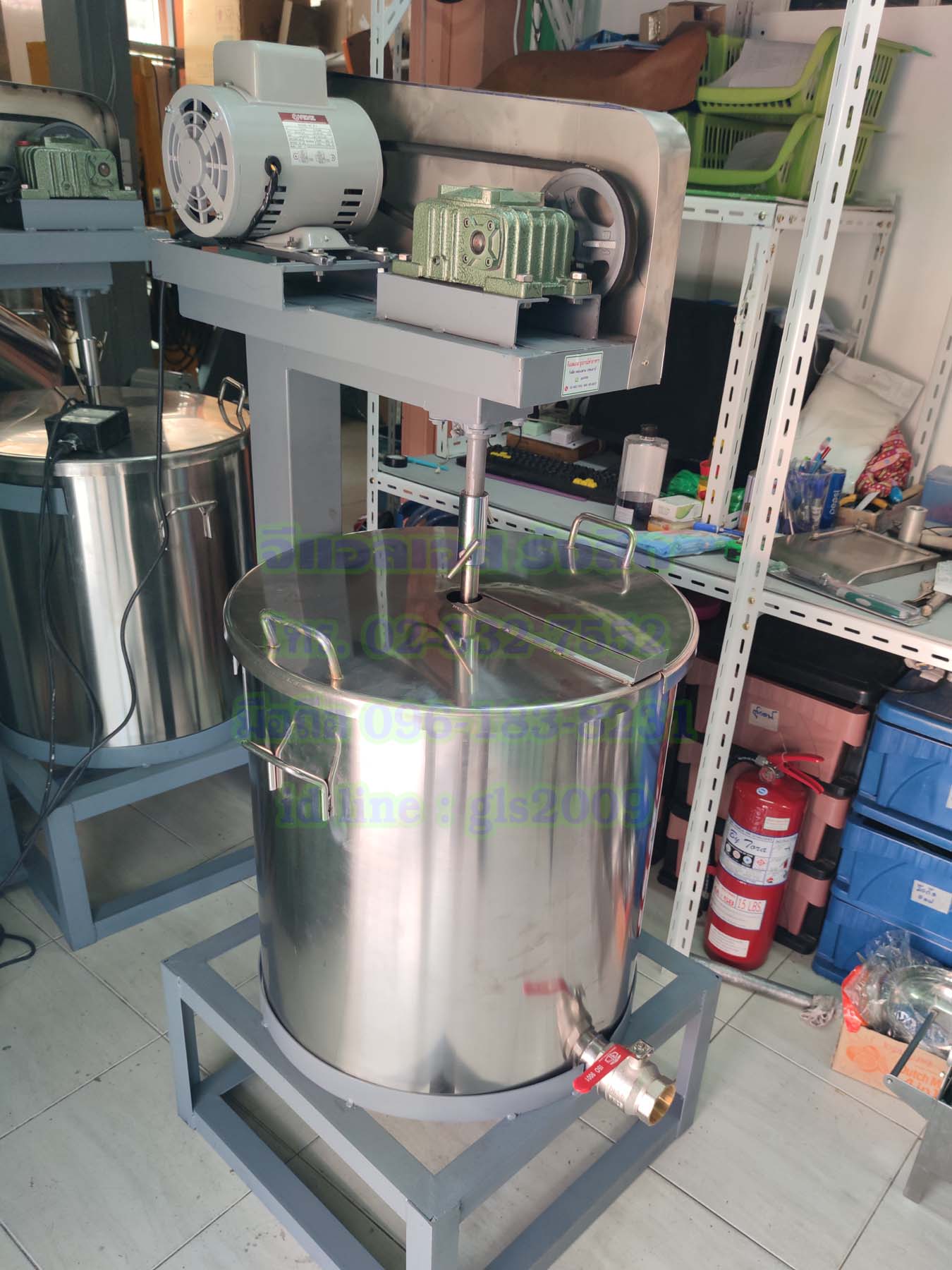 เครื่องผสมของเหลว100ลิตร1แรง