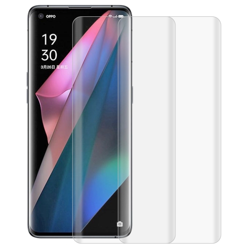 กันรอย OPPO Find X3 / X3 Pro # Pre-Order * 2 ชิ้น 3D โค้งผ้าไหมหน้าจอ PET เต็มครอบคลุมฟิล์มป้องกัน (โปร่งใส) *