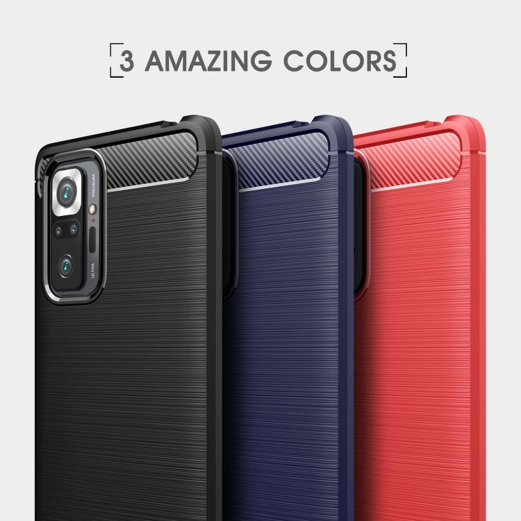 Case Xiaomi Redmi Note 10 Pro / Pre-Order * เคสผิวแปรงคาร์บอนไฟเบอร์เนื้อ TPU เคสกันรอย *