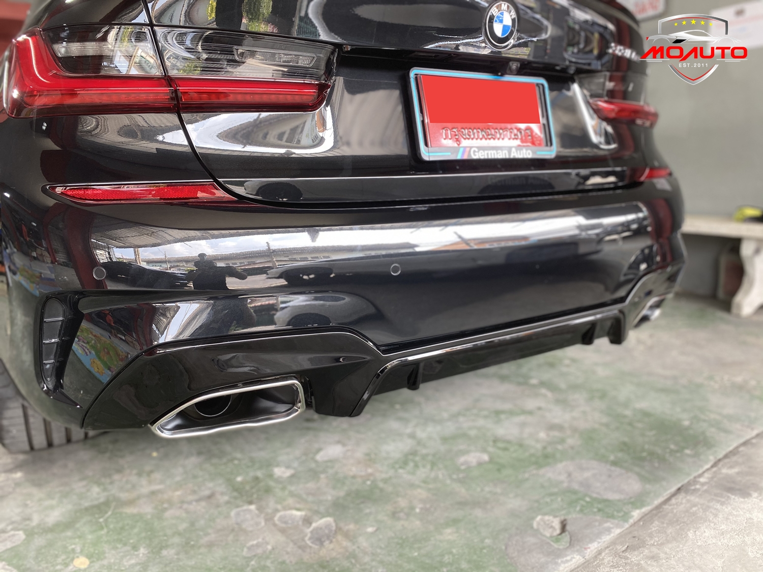 DIFFUSER ท้ายททรง M340i + ปลายท่อใบไม้คู่ BMW G20