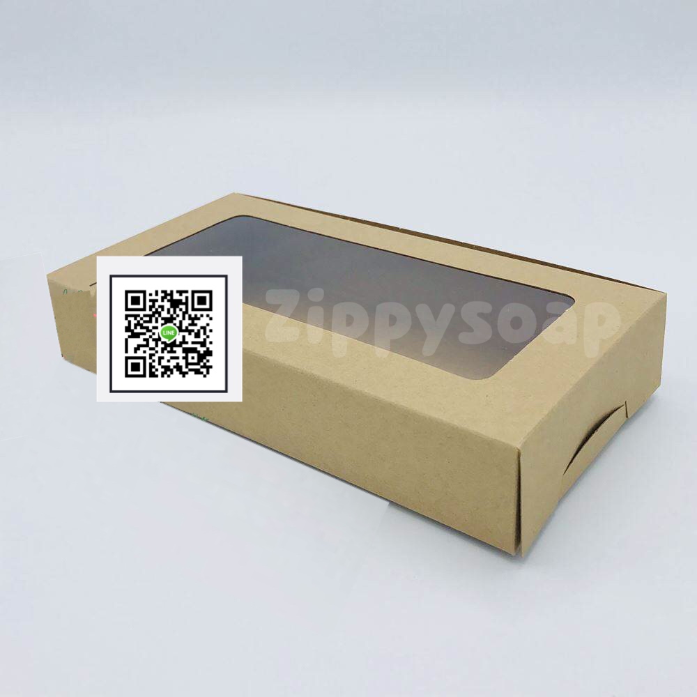 กล่องกระดาษทรงสี่เหลี่ยมผืนผ้าสีวอลนัทบราวน์ 22x12x4 cm 50ชิ้น 005664