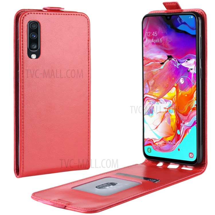 Case Samsung Galaxy A70 / Pre-order * Crazy Horse เคสแนวตั้ง ช่องเสียบการ์ดมาตรฐานในตัวหนึ่งช่อง *