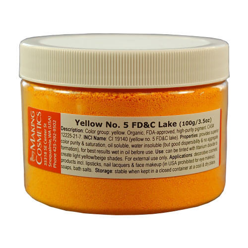FD&C Yellow No. 5 Lake Uni 50g กระจายน้ำมัน