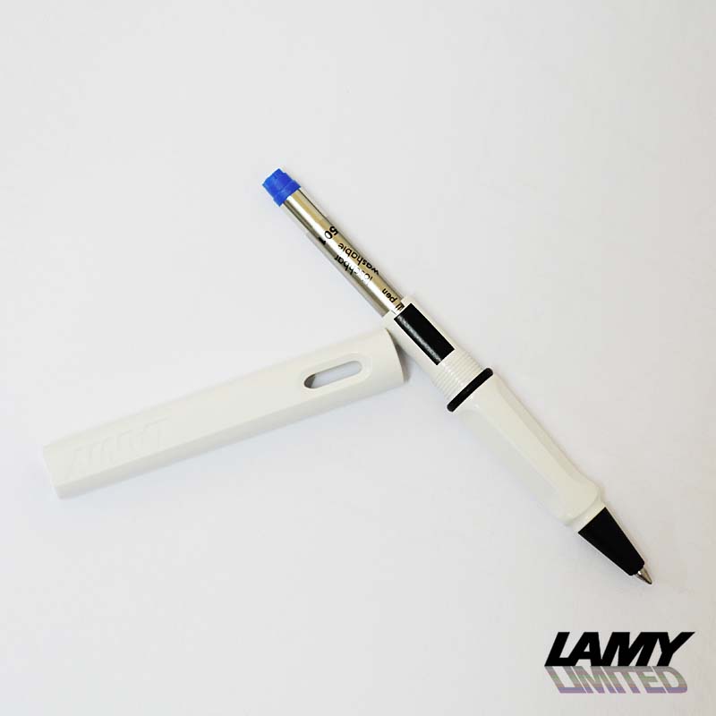 Lamy Safari Rollerball Pen Alpine White with black clip