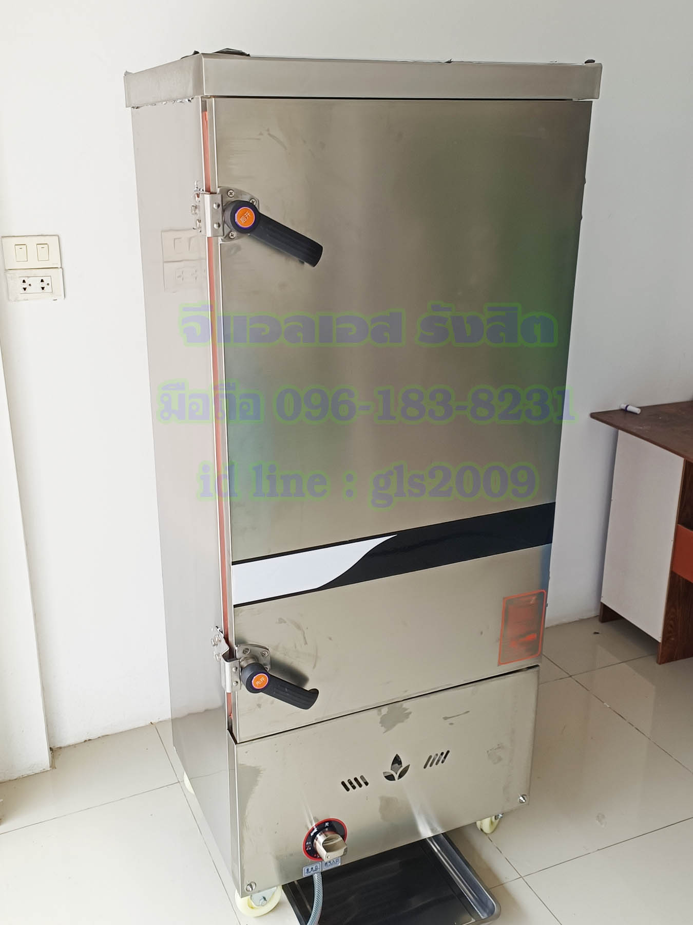 ตู้หุงข้าวไอน้ำ12ถาดใช้แก๊ส