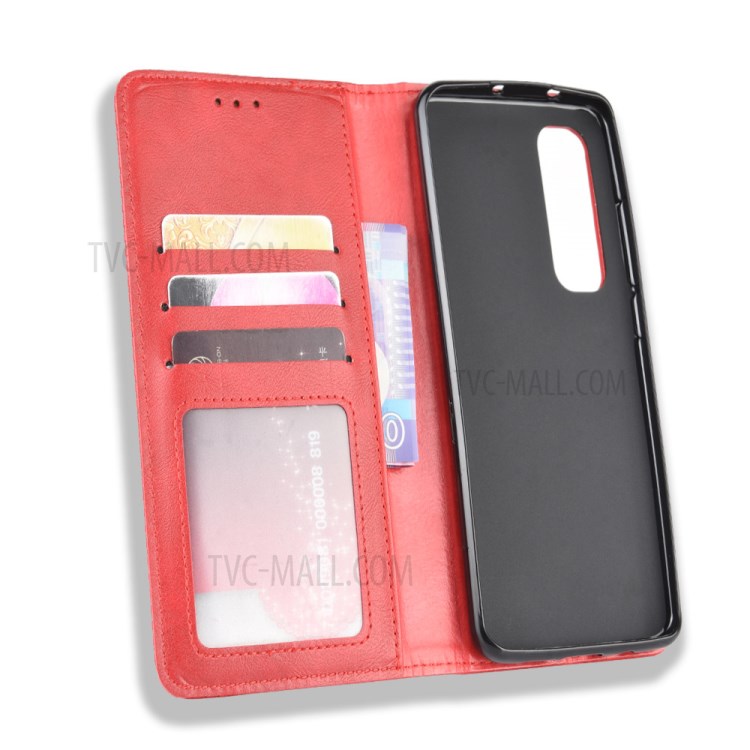 Case Xiaomi Mi Note 10 Lite # Pre-Order * เคสซองหนังย้อนยุคที่ดูดซับอัตโนมัติ หนัง PU สไตล์วินเทจ เรียบหรู สัมผัสนุ่มมือ *