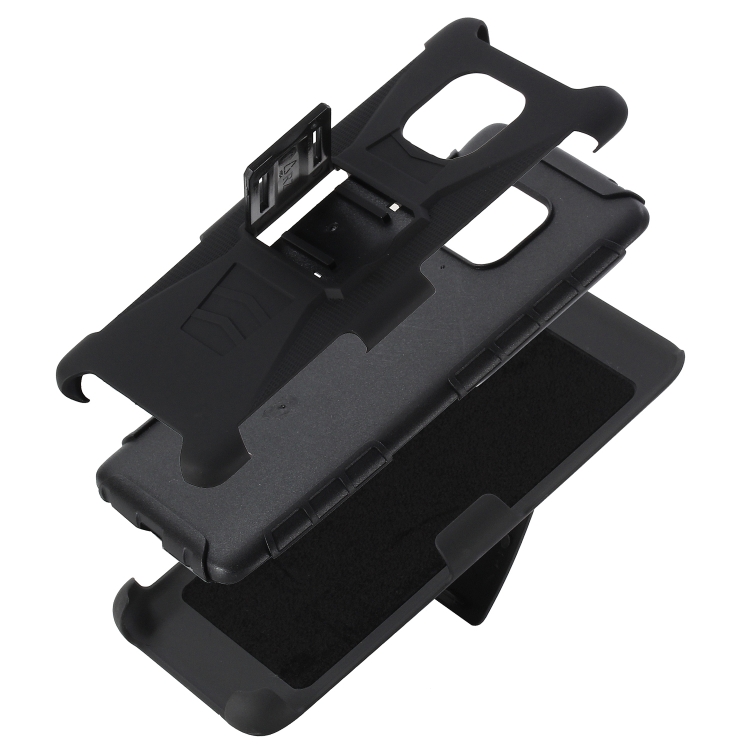 Case Huawei Mate 20 Pro / Pre-order * เคสคลิปหนีบ PC + ซิลิโคนด้านหลังคลิปเลื่อนเคสป้องกัน (สีดำ) *