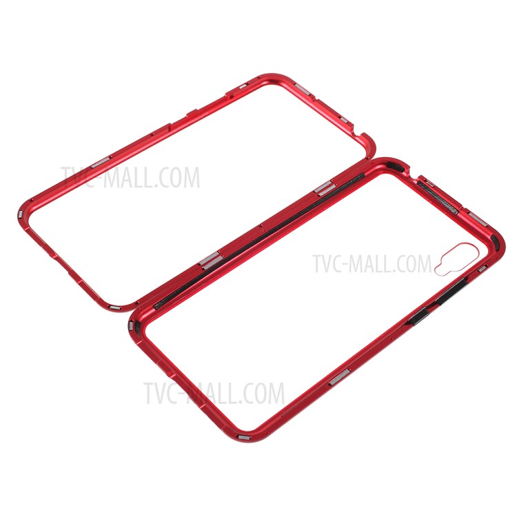 Case Huawei Y6 2019 / Y6 Pro (2019) / Pre-order * เคสถอดกรอบโลหะแม่เหล็ก + ปกกระจกนิรภัยหลัง *