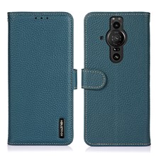 Case Sony Xperia Pro-I # Pre-Order * KHAZNEH Litchi Texture ป้องกันการตกกระแทกชั้นหนังแท้พร้อมกระเป๋าสตางค์ *