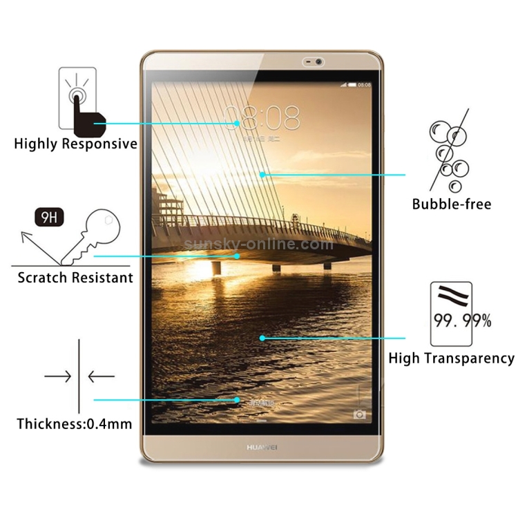 กระจกนิรภัย Huawei MediaPad M2 / Pre-order * 0.4 มิลลิเมตร 9 H ความแข็ง การเคลือบ oleo-phobic สามารถป้องกันรอยนิ้วมือหรือคราบอื่น ๆ *