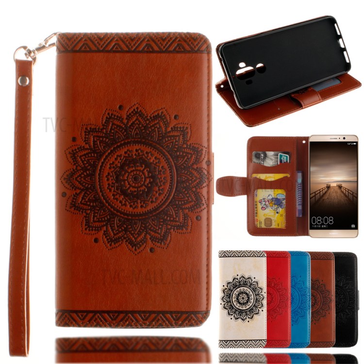 Case Huawei Mate 9 / Pre-order * ผิวนูนดอกไม้ Mandala กับเชือกเส้นเล็ก *