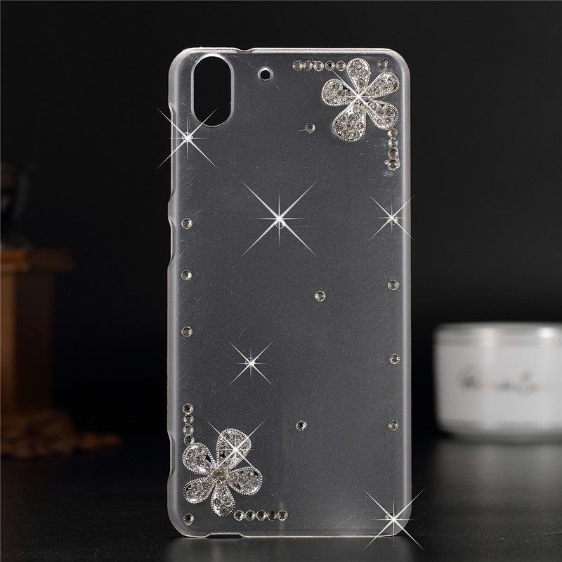 Case HTC Desire Eye / Pre-order * ตกแต่งด้วย Rhinestone และส่องแสง Camellia, ประกายและดีลักซ์ *