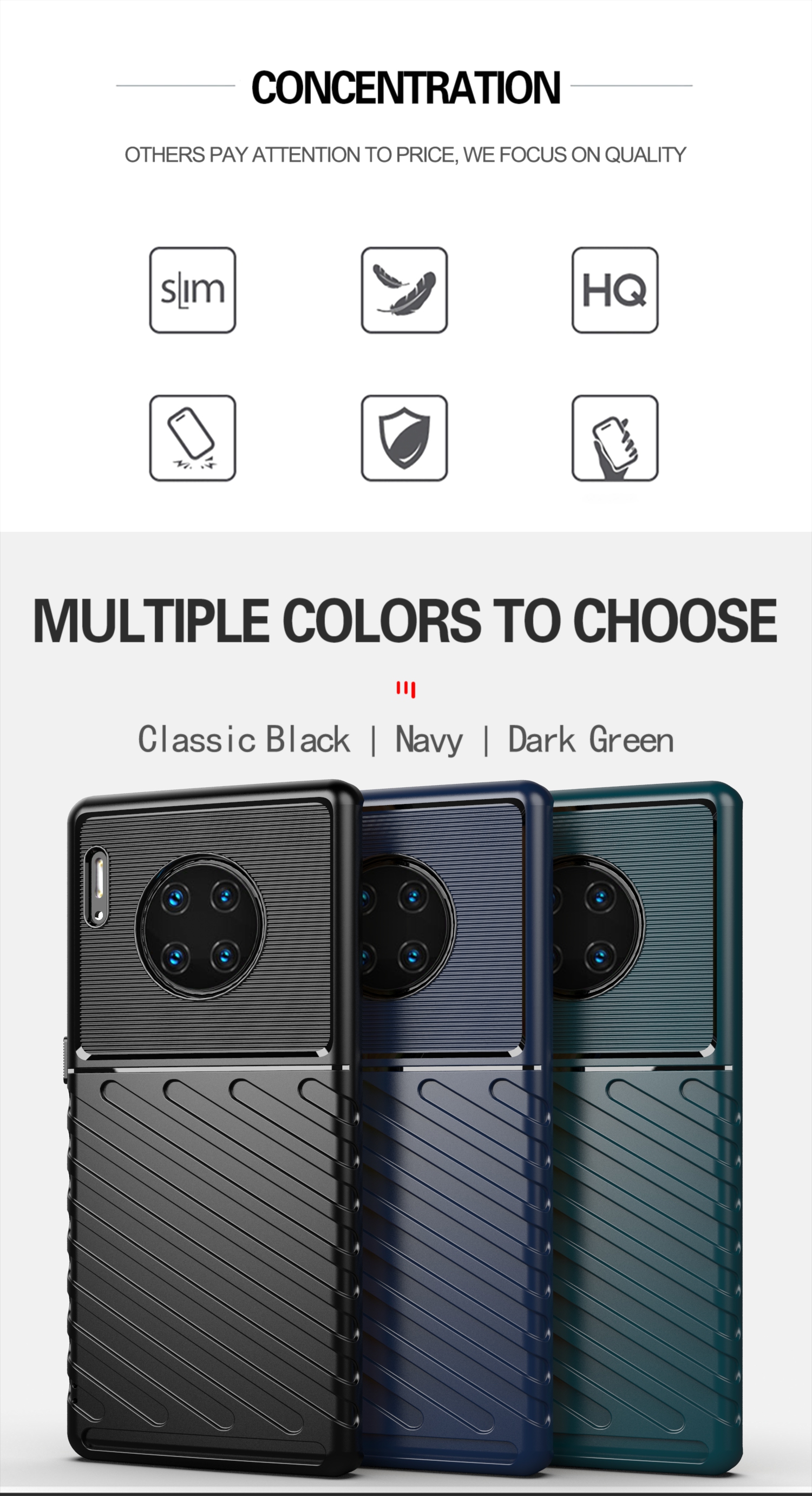 Case Huawei Mate 30 Pro / Pre-order * เคสกันกระแทกแบบอ่อนรุ่น Thunder Series Soft TPU *