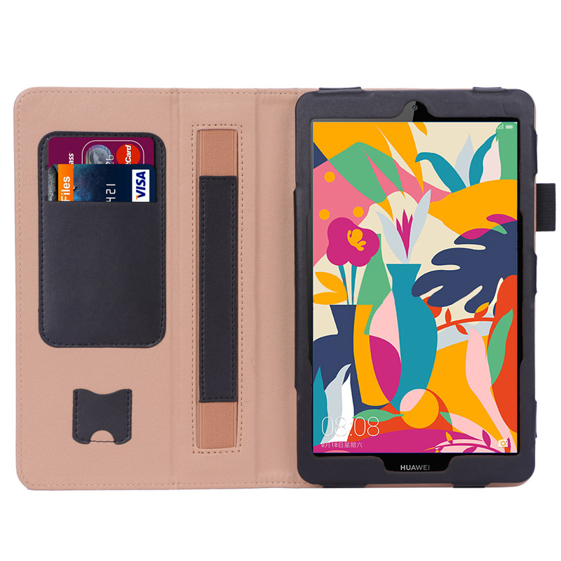 Case Huawei MediaPad M5 lite / Pre-Order * เคสหนัง PU Built-in สายคล้องมือยืดหยุ่นเพื่อให้ง่ายต่อการอ่านด้วยมือเดียว *