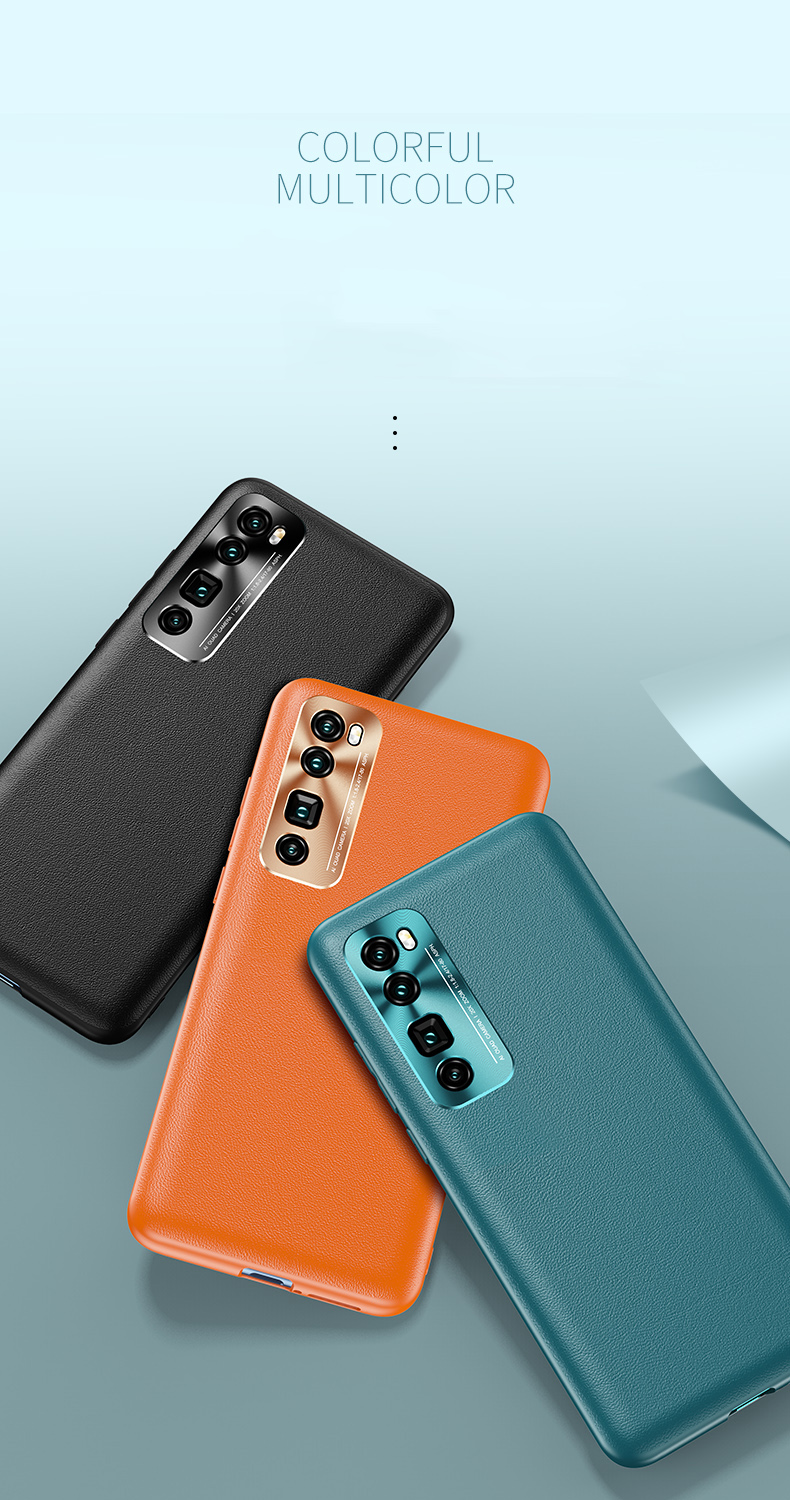 Case Huawei Nova 7 SE / Pre-order * เคสหนัง PU เคลือบโทรศัพท์ TPU อ่อน *