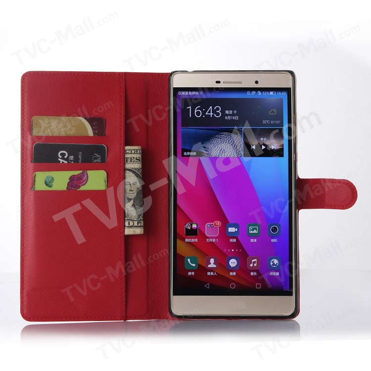 Case Huawei P8 Max / Pre-order * เคสผิวลิ้นจี่ สะดวก 3 และช่องเสียบการ์ด 1 ช่องเงินสด *