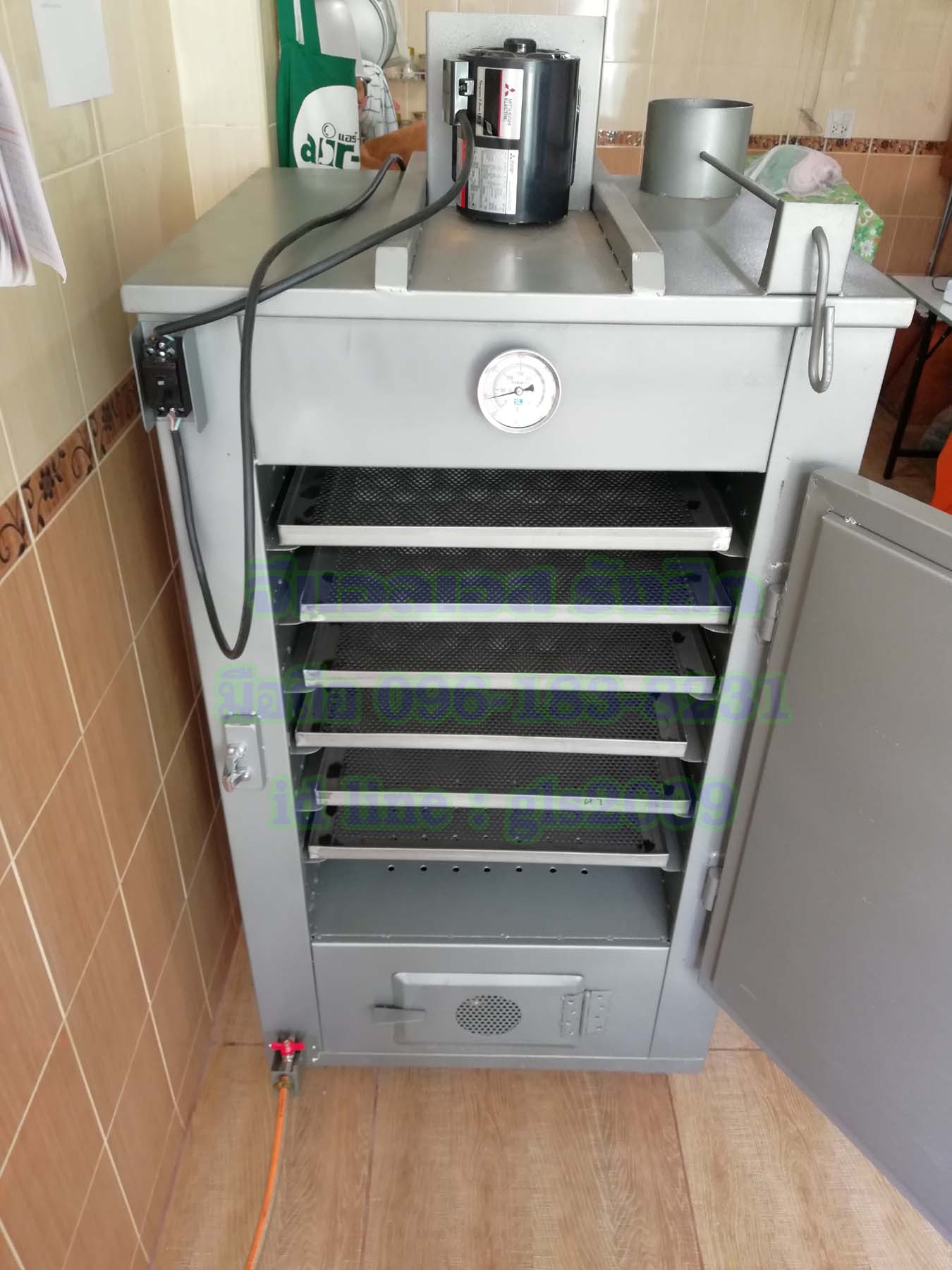 ตู้อบลมร้อนเหล็ก6ชั้นแก๊ส+ไฟฟ้า