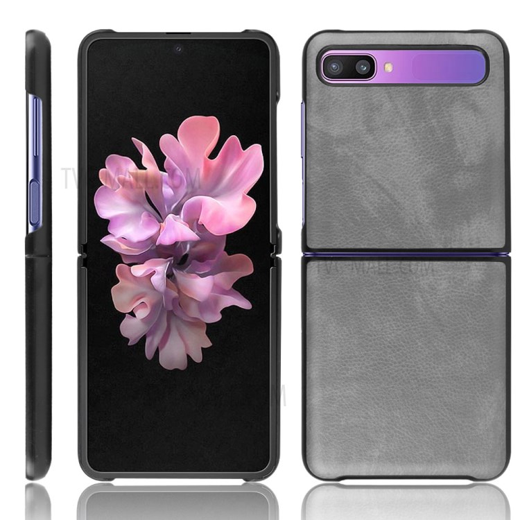Case Samsung Galaxy Z Flip / Z Flip 5G # Pre-Order * เคสแบบแข็ง เคลือบด้วยหนัง PU ผิวลิ้นจี่ *