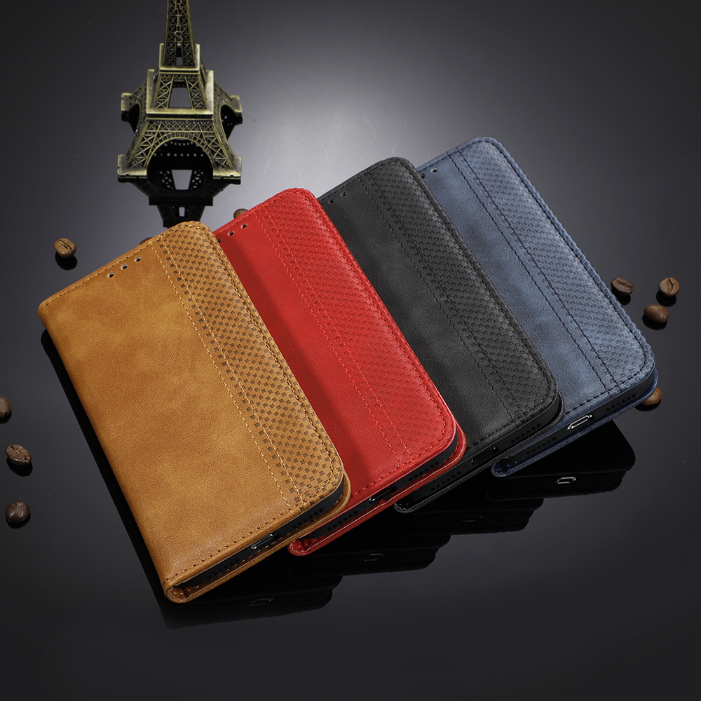 Case Vivo V20 Pro / Pre-Order * Auto-ดูดซึมสไตล์ Retro Wallet หนัง PU สไตล์วินเทจหรูหราและให้สัมผัสที่ละเอียดอ่อน *
