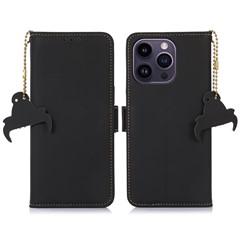 Case iPhone 15 Pro Max # Pre-order * เคสผลิตจากหนังวัวแท้ระดับพรีเมียมและ TPU ให้ความรู้สึกสบายมือ มาพร้อมการตกแต่งโซ่เส้นเล็ก *