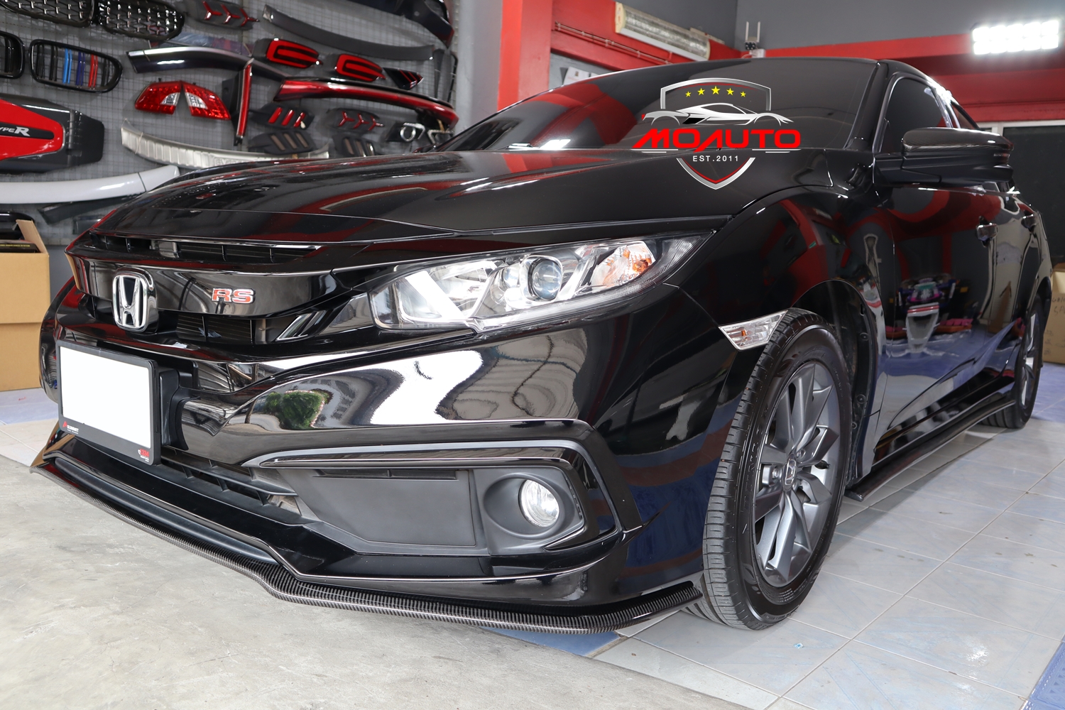 ลิ้นข้างคาร์บอนแท้ ทรงตรง CIVIC FC / FK