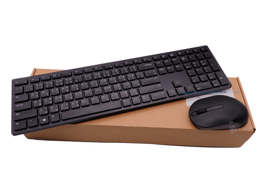 Dell Pro Wireless Keyboard and Mouse - KM5221W แท้ ราคาพิเศษ แป้นพิมพ์ ไทย อังกฤษ คีย์บอร์ด และเม้าส์ ไร้สาย