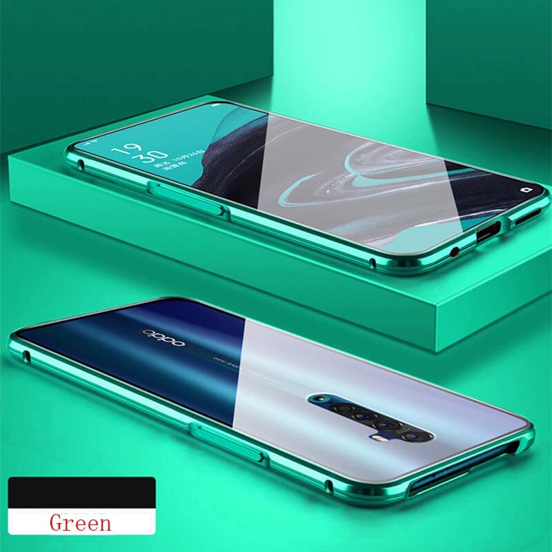Case OPPO Reno 2 # พรีออเดอร์ * เคสอลูมิเนียมโลหะแม่เหล็ก 360 + สองด้านกระจกนิรภัย *