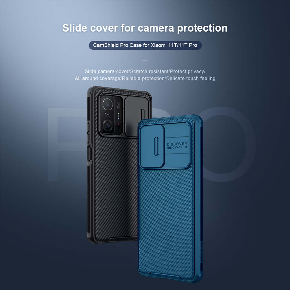 Case Xiaomi 11T / 11T Pro # Pre-Order * NILLKIN CamShield ป้องกันการลื่นไถลเคสพีซีแบบแข็งพร้อมฝาครอบกล้องเลื่อน *