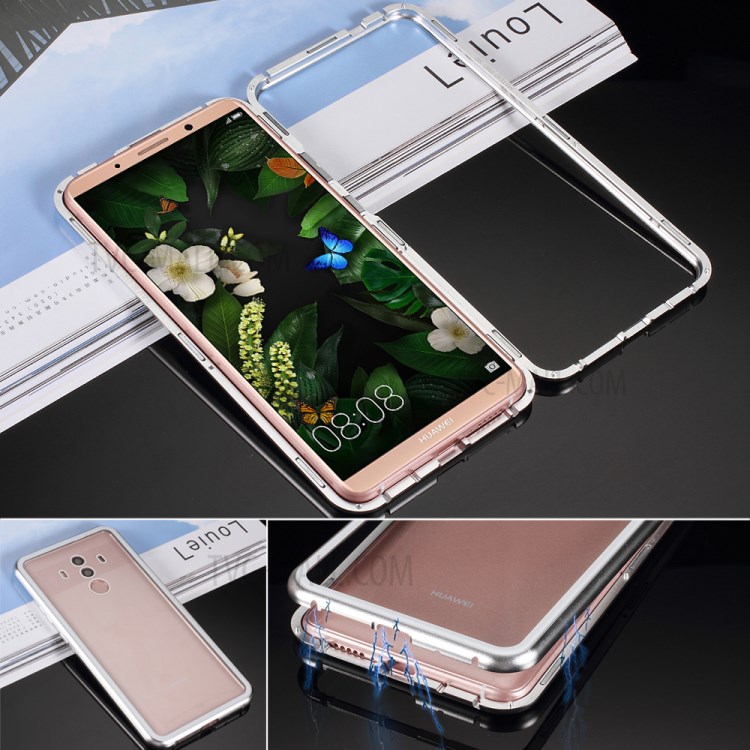 Case Huawei Mate 10 Pro / Pre-order * เคสกรอบโลหะแม่เหล็ก + ปกหลังกระจกนิรภัย ถอดออกได้ *