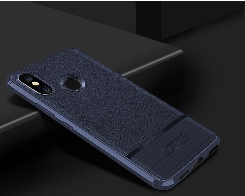 Case Xiaomi Mi Max 3 / Pre-Order * พื้นผิวลิ้นจี่และแปรงพื้นผิวป้องกันการลื่นและป้องกันลายนิ้วมือ *